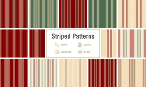 Striped pattern set tailored for backyard barbecues, camping trips, and rel.. Stock Illustration