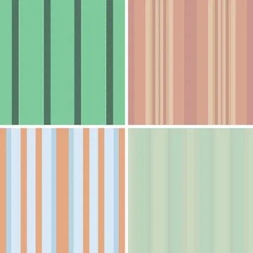 Striped pattern set tailored for old-fashioned aesthetics. Ideal for timele.. Illustrazione stock