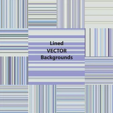 Striped patterns Different colors lined seamless patterns set, a vector. C... Stock Photos