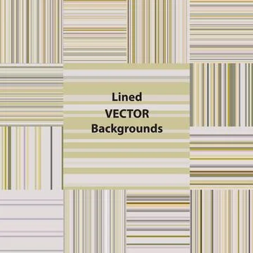 Striped patterns Different colors lined seamless patterns set, a vector. C... Stock Photos