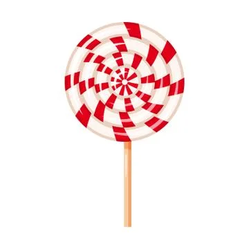 Striped peppermint candy, caramel, vector. Cartoon style, isolated Stock Illustration