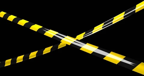 Striped protective tape. Stock Footage 124418565