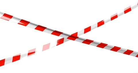 Striped protective tape. Stock Footage 124651381