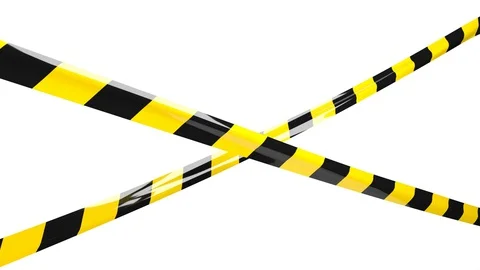 Striped protective tape. Stock Footage 127956559