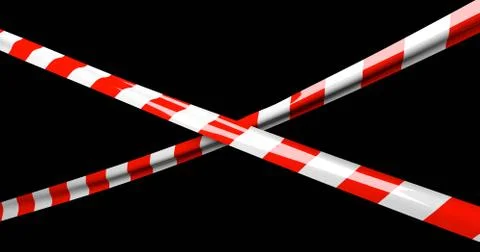 Striped protective tape. Stock Photos