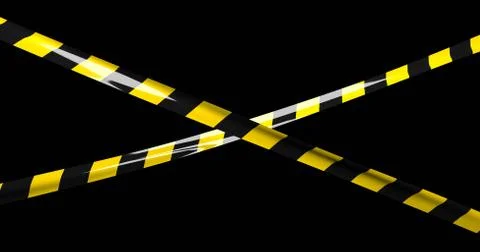 Striped protective tape. Stock Photos