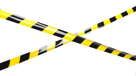 Striped protective tape. Stock Photos