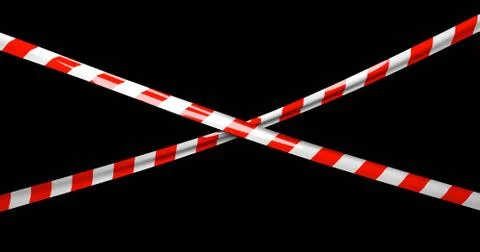 Striped protective tape. Stock Photos