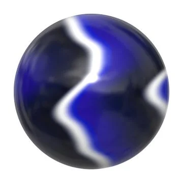 Striped  round gem  cabochon - 3D illustration Stock Illustration