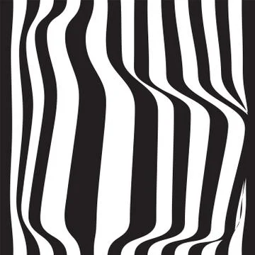 Striped seamless abstract background. black and white zebra print. Vector Stockillustratie