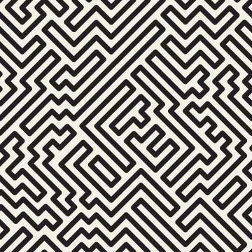 Striped seamless geometric pattern. Digital background. Ilustração Stock