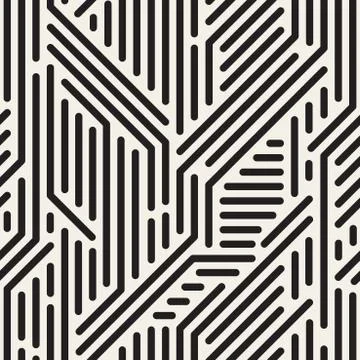 Striped seamless geometric pattern. Digital background. 库存插图