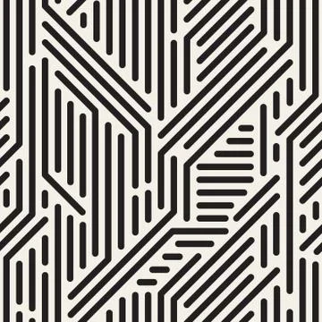 Striped seamless geometric pattern. Digital background. Stock Illustration