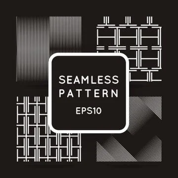 Striped seamless geometric pattern. Digital background. Stock Illustration