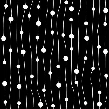 Striped seamless pattern with beads Stock Illustration