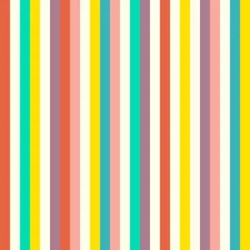 Striped seamless pattern with colorful stripes. Straight texture vector Stock Illustration