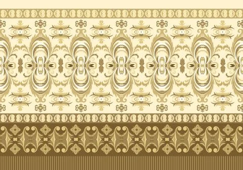 Striped seamless pattern. Floral wallpaper Иллюстрация
