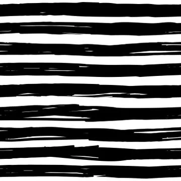 STRIPED SEAMLESS PATTERN hand-drawn irregular stripes Illustrazione stock