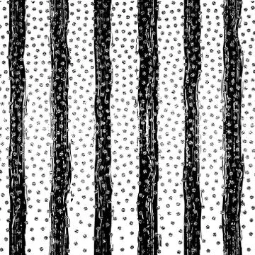 Striped seamless pattern with horizontal line. Black and white 스톡 일러스트