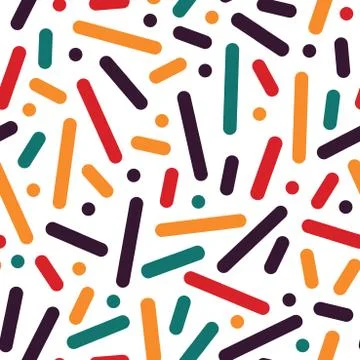 Striped seamless pattern - trendy colorful background. Memphis style,fashion 80s Stock Illustration