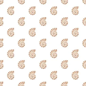 Striped shell pattern seamless vector Stock Illustration