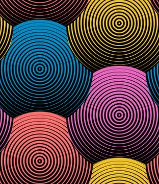 Striped Shells Vector Seamless Pattern Stock Illustration