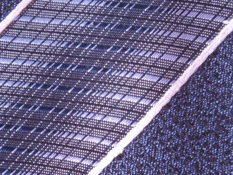 A striped silky textile with diagonal pattern Stock Photos