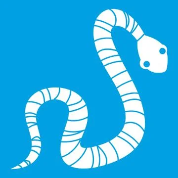 Striped snake icon white イラスト素材