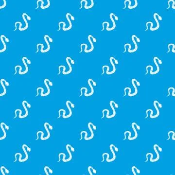 Striped snake pattern seamless blue Illustrazione stock