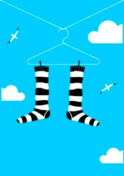 Striped socks on the background Stock Illustration