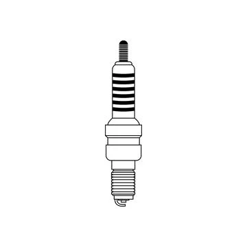 Striped spark plug icon vector Stock Illustration