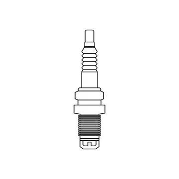 Striped spark plug icon vector Stock Illustration