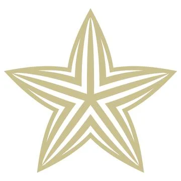 Striped star on white background. Vector illustration 스톡 일러스트