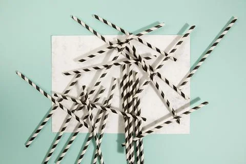 Striped straw Stock Photos
