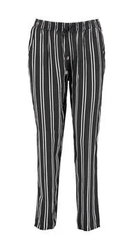 Striped summer pants with a drawstring. Isolated image. Stock Photos