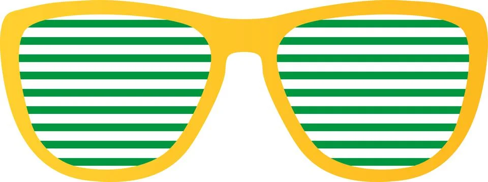 Striped sunglasses vector. Stock Illustration