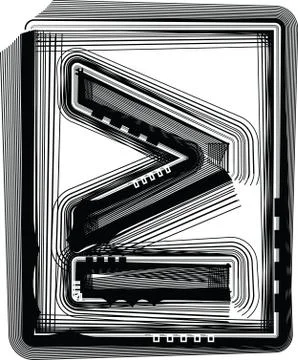 Striped symbol Stock Illustration