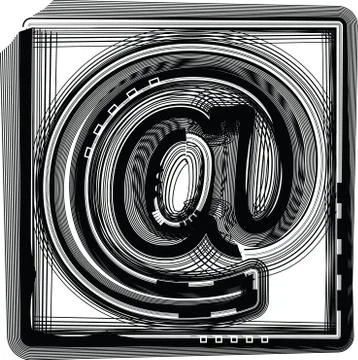 At striped symbol Stock Illustration