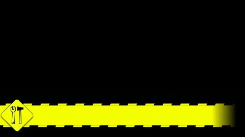 Striped Tape Lower Third - Construction Stock Footage