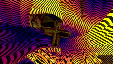 Striped Torus 4K 05 Stock Footage 102612750