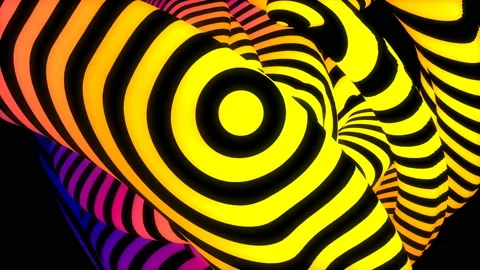 Striped Torus 4K 07 Stock Footage 102612738