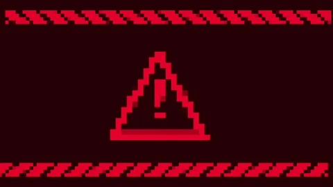 Striped Triangle Alert Stock Footage 335630953