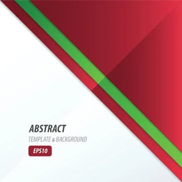 Striped triangle template 2 color red and green color Stock-Illustration