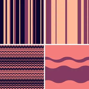 Striped vector artwork highlighting chromatic diversity, clean alignment, mod Stock Illustration