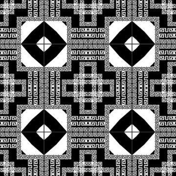 Striped vector seamless pattern. Geometric greek background. Modern abstract イラスト素材