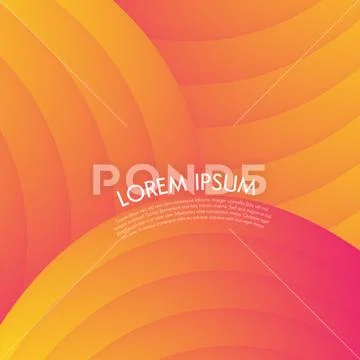Striped vibrant gradient orange red Stock Illustration