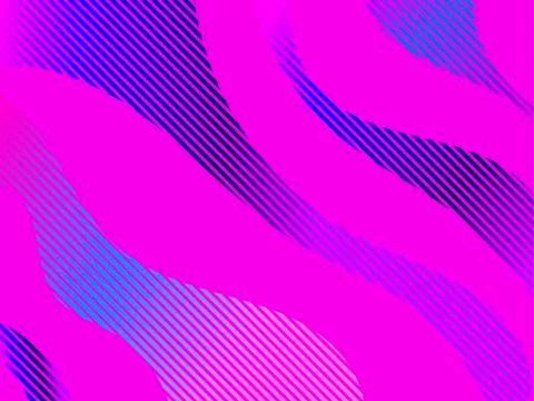 Striped waves with liquid gradient. Modern trend background. Synthwave, futur Illustrazione stock