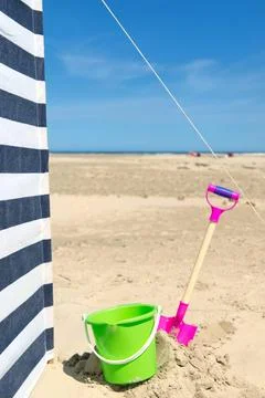 Striped windbreak at the beach Striped wind break at the beach Copyright: ... Stock Photos