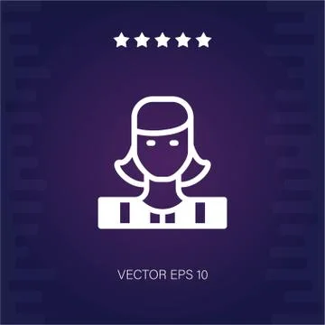Striped womann vector icon Stock Illustration