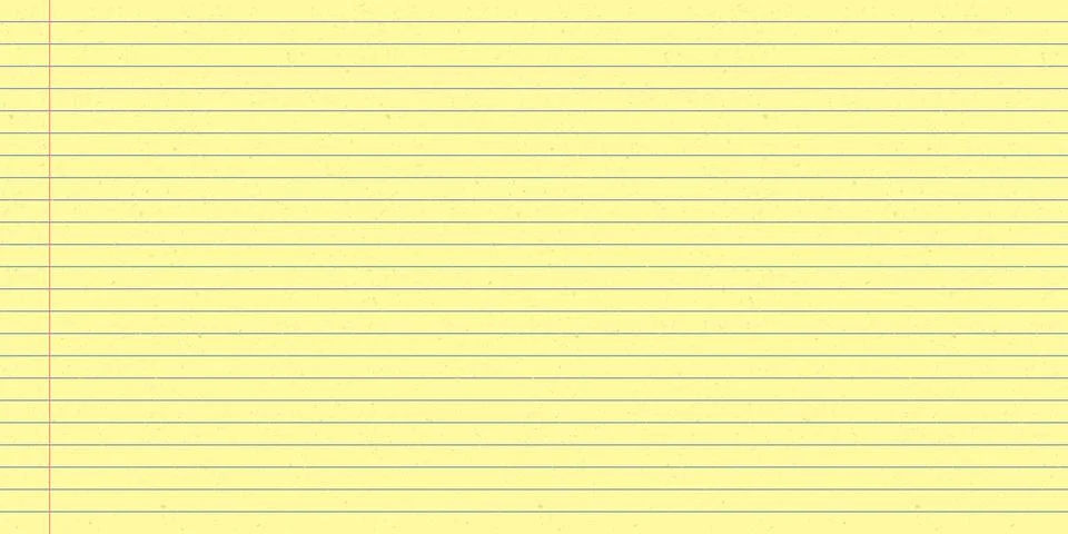 Striped yellow notepad sheet for student and business notes. Notebook paper.. Stock Illustration